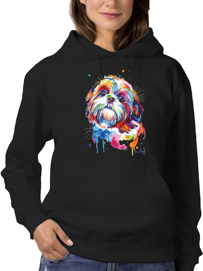 Colorful Shih Tzu Dog Hoodie or Sweatshirt -Weekday Best Designs