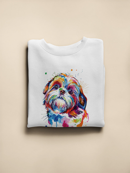 Colorful Shih Tzu Dog Hoodie or Sweatshirt -Weekday Best Designs