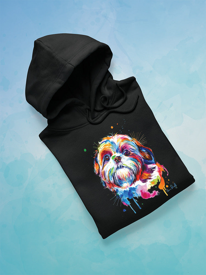 Colorful Shih Tzu Dog Hoodie or Sweatshirt -Weekday Best Designs