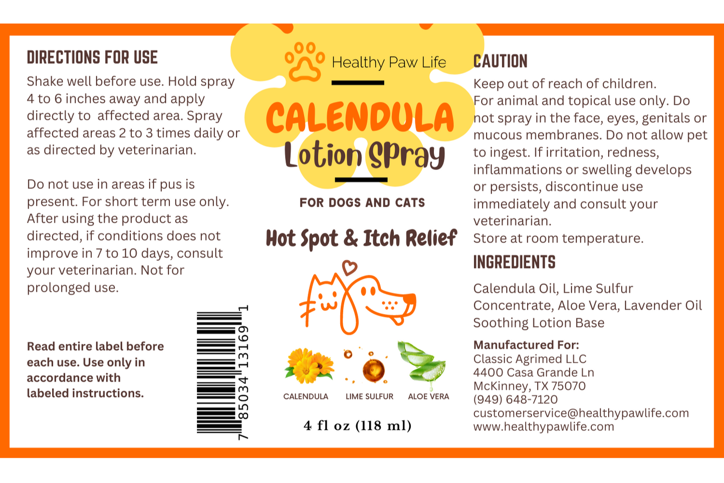 Calendula Lotion Spray