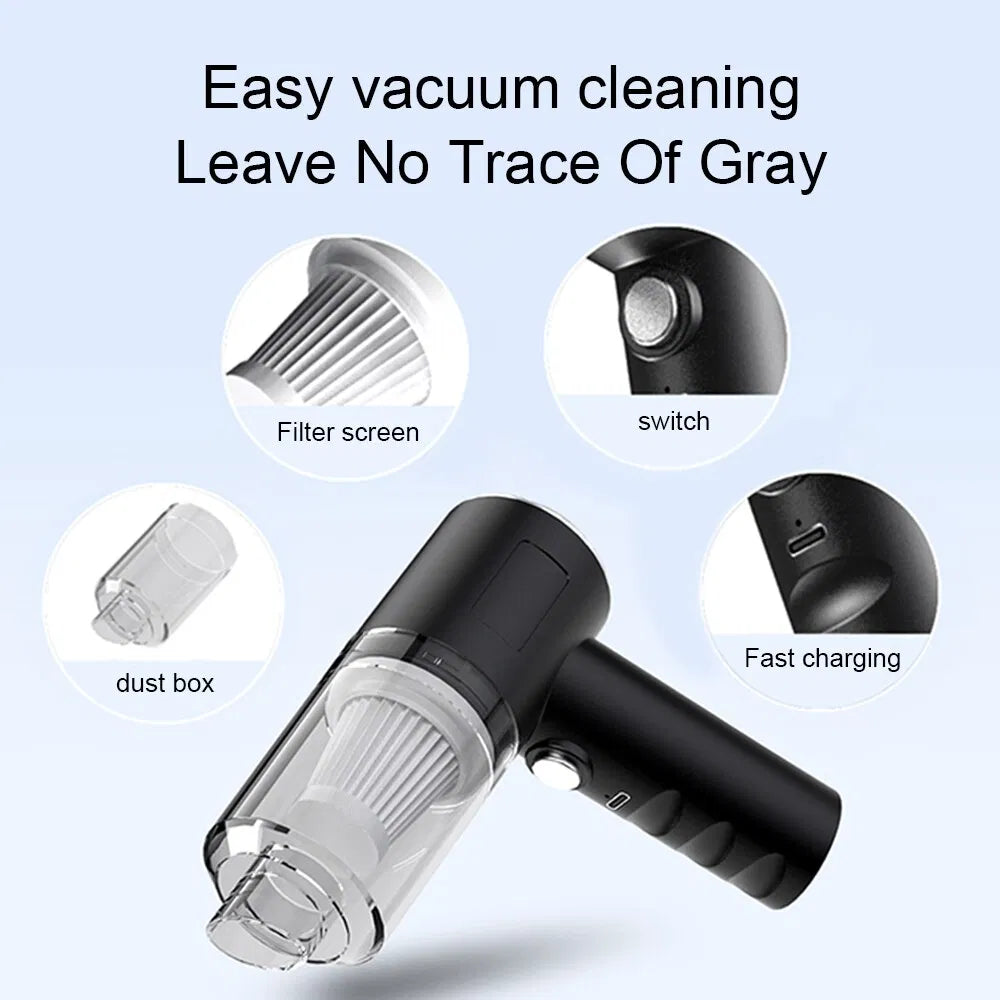 a vacuum cleaner with a handle