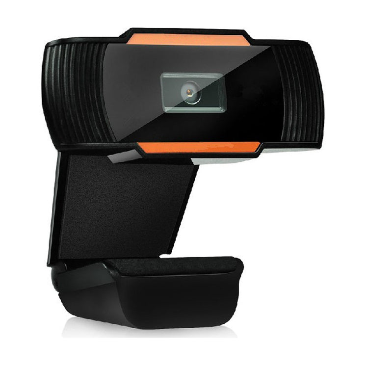 a black and orange webcam