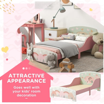 ZONEKIZ Toddler Bed Frame, Kids Bedroom Furniture For Ages 3-6 Years
