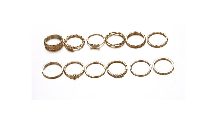 a row of gold rings