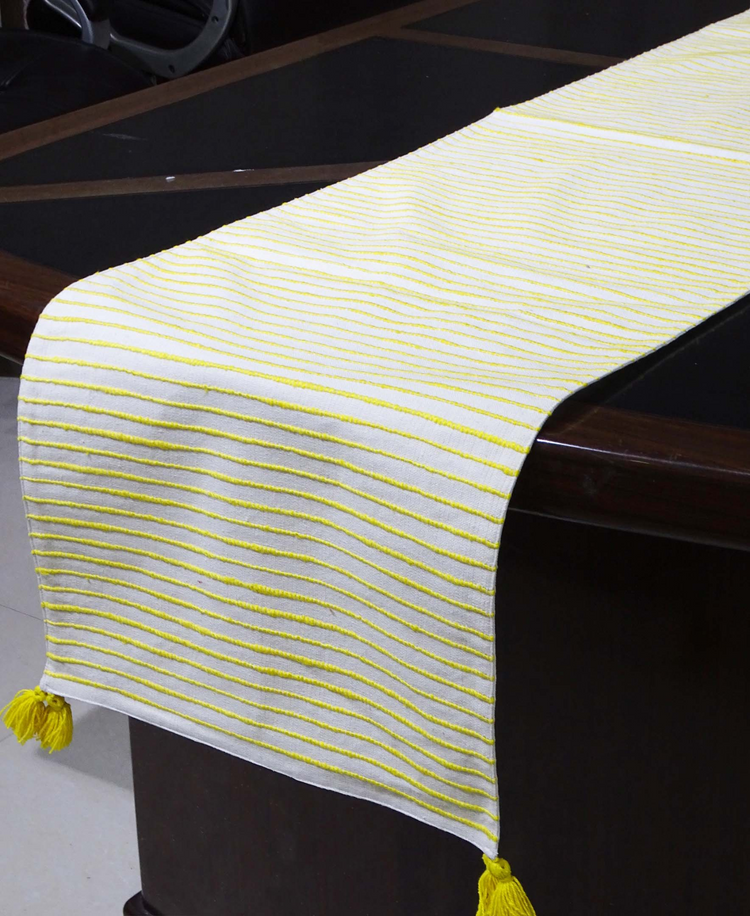 a table runner on a table
