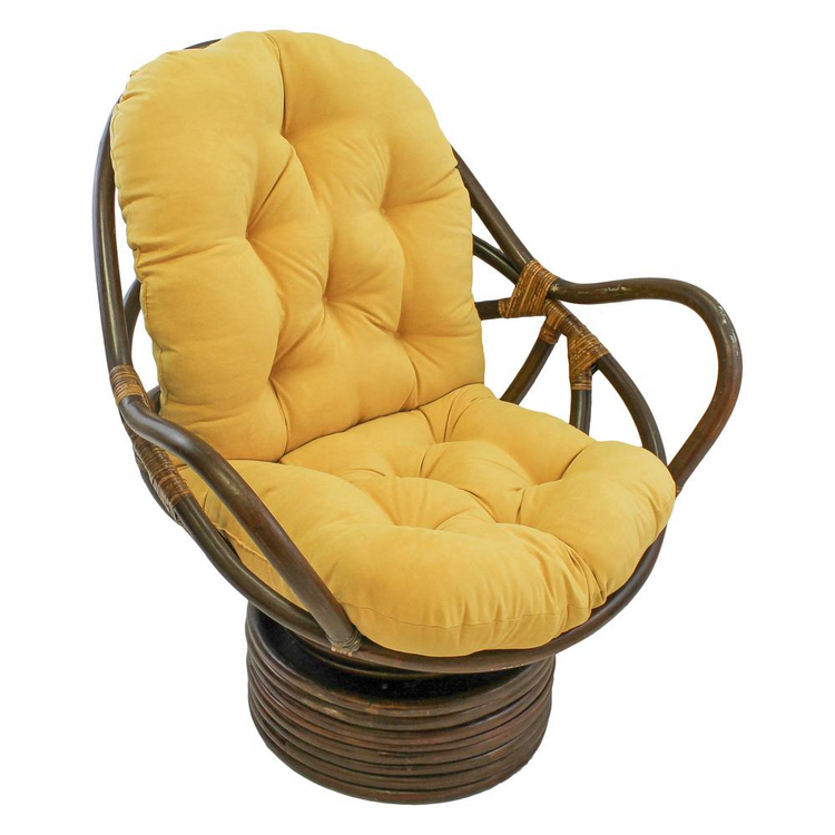 a chair with a cushion