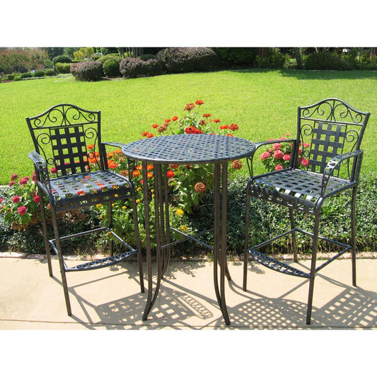 Set of Three Iron Bar Bistro