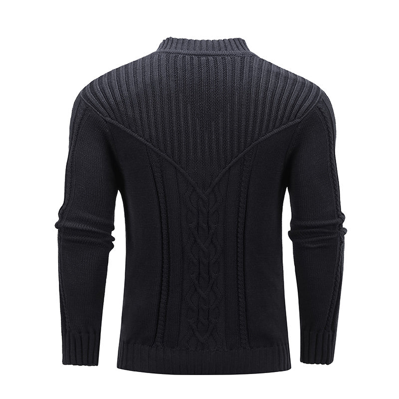 a black sweater with a white background