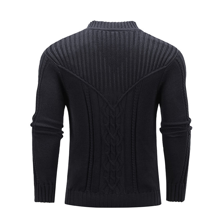 a black sweater with a white background