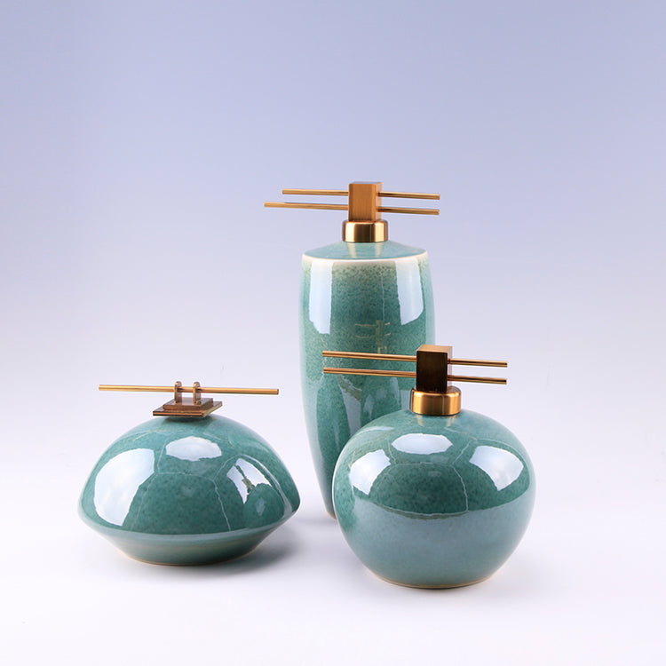 a group of ceramic objects