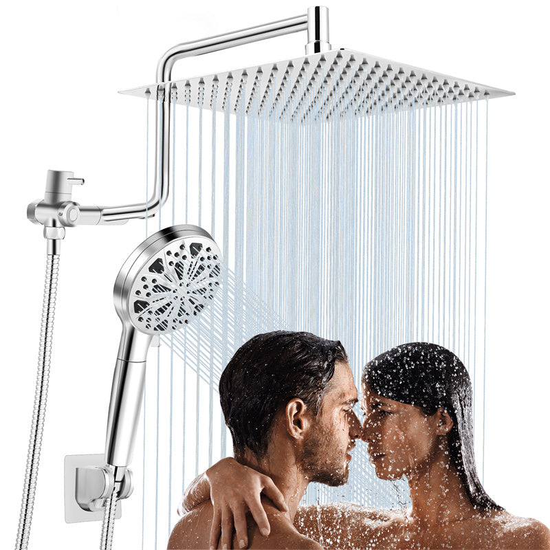 a man and woman taking a shower