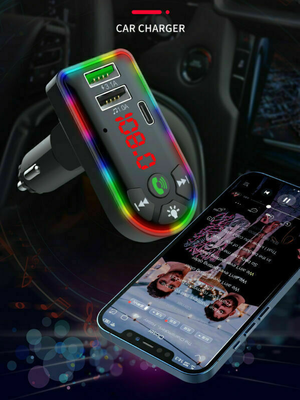 a car charger and a phone