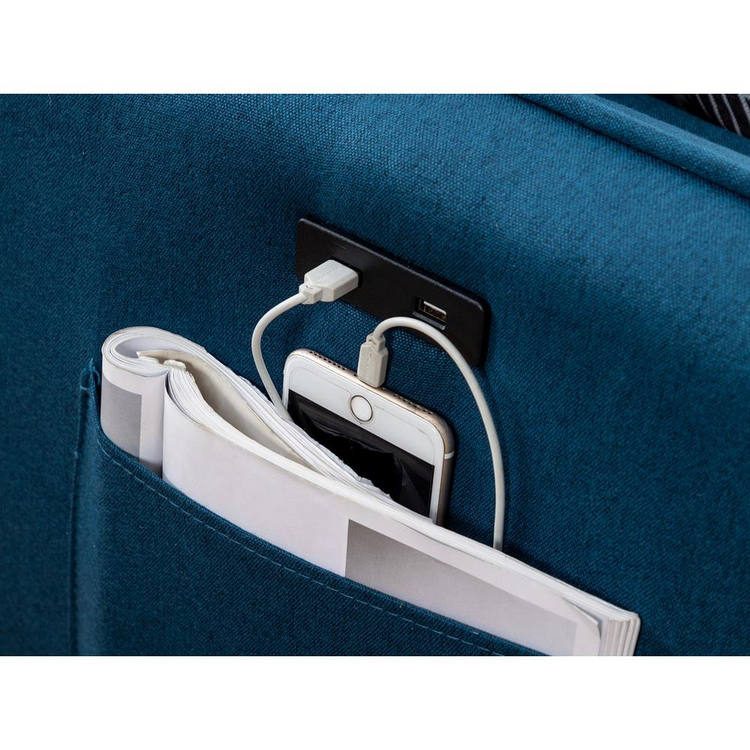 a phone and newspaper in a pocket