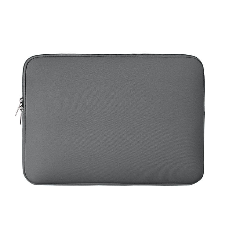 a grey laptop case with zipper