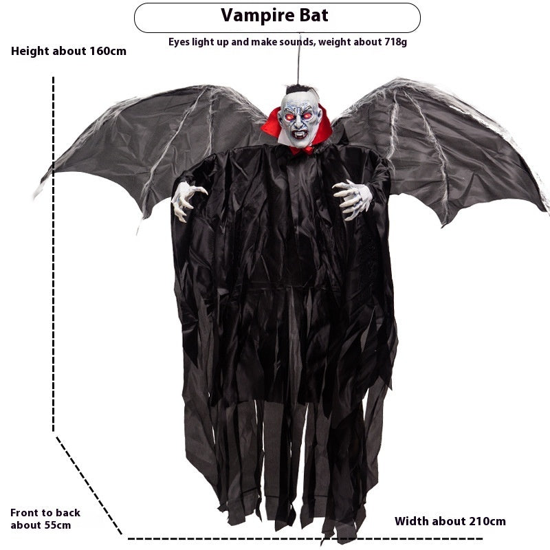 Big Bat Vampire Pendant Ornament Induction Luminous Atmosphere Props