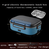 Plug-In Electric Lunch Box with Stainless Steel Compartment