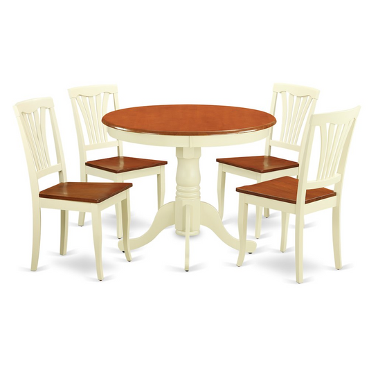 5  Pc  small  Kitchen  Table  set-round  Kitchen  Table  and  4  Chairs  for  Dining  room