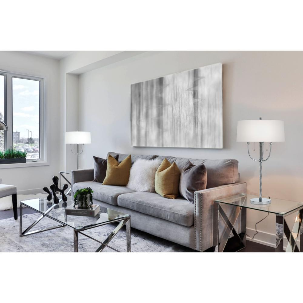 a living room with a couch and a table