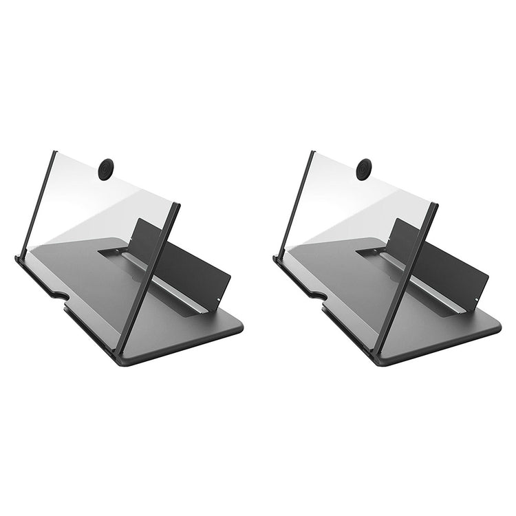 a pair of black plastic holders