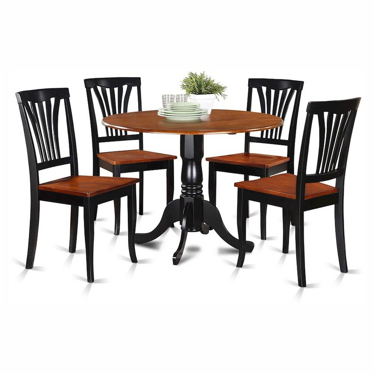a table and chairs around it