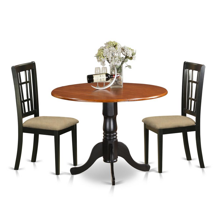 a table with two chairs