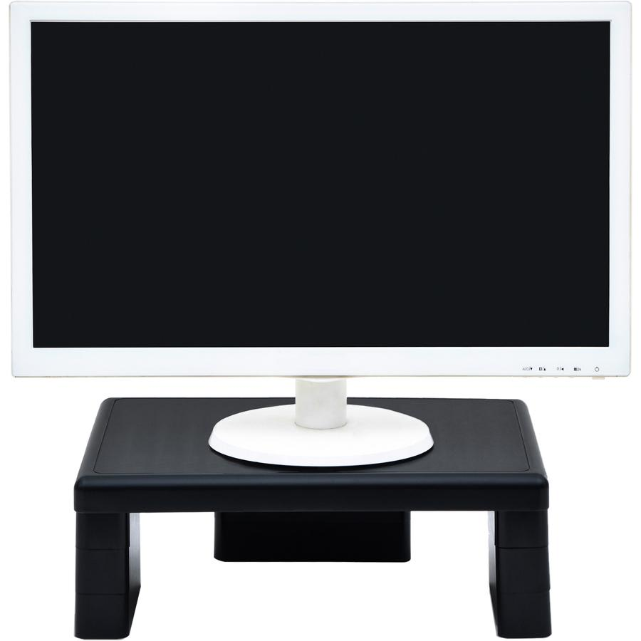 Data Accessories Company Stax MP-107 Monitor Riser Stand - 66 lb Load Capacity - 4.8" Height x 13" Width x 10.5" Depth - Recycled Plastic - Black
