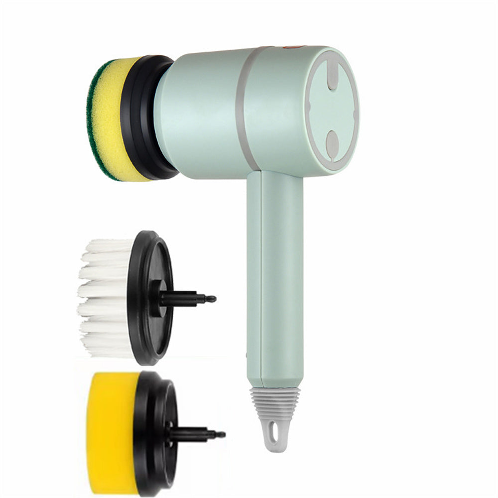 a white and yellow brush with a round object