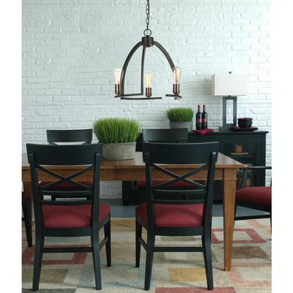 18.5" Height Metal Chandelier in Dark Bronze Finish