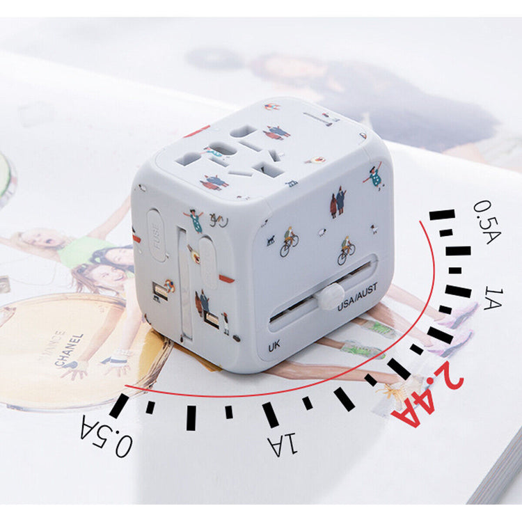 a white cube with different designs on it