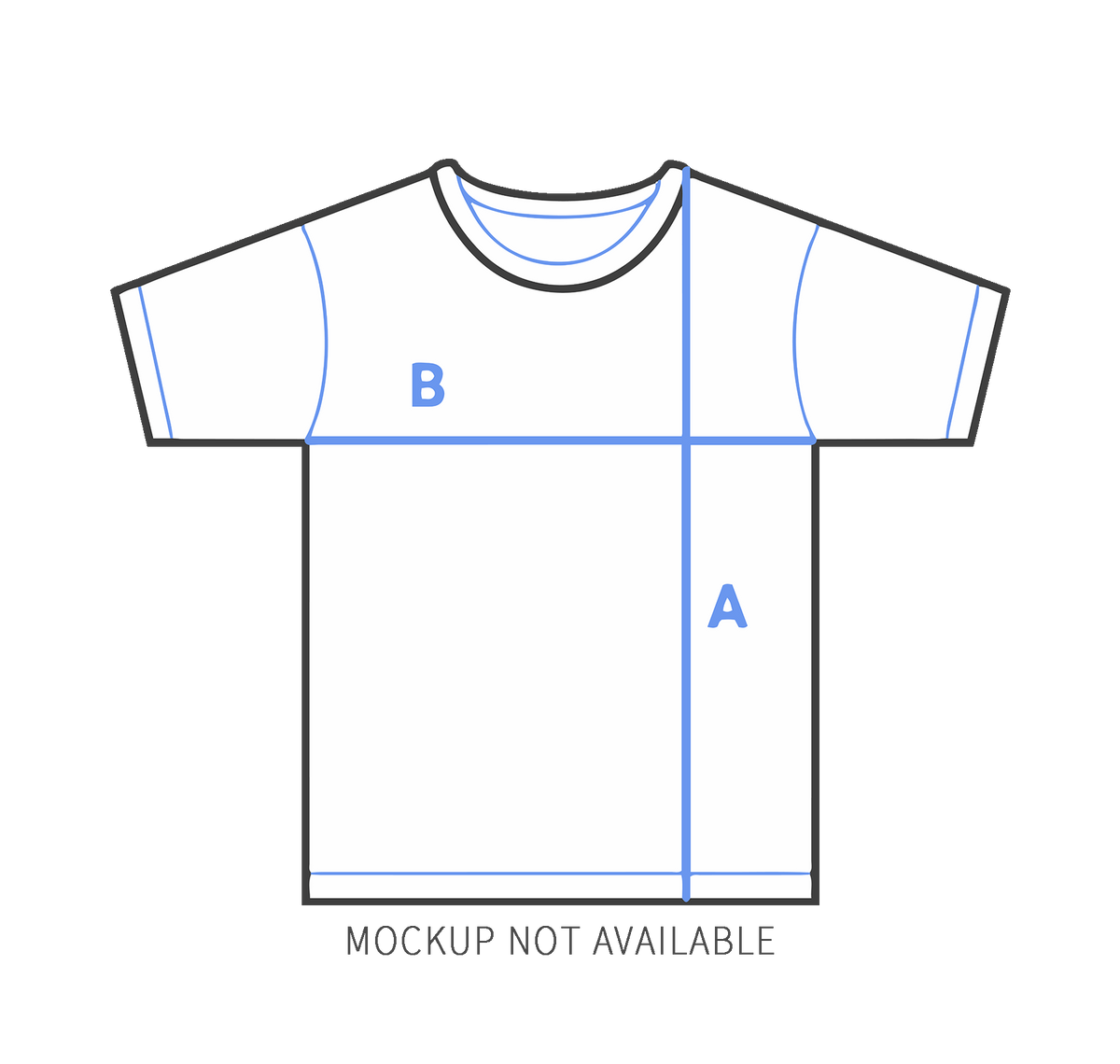 a white shirt with blue text