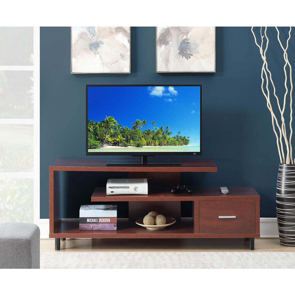 a tv on a stand