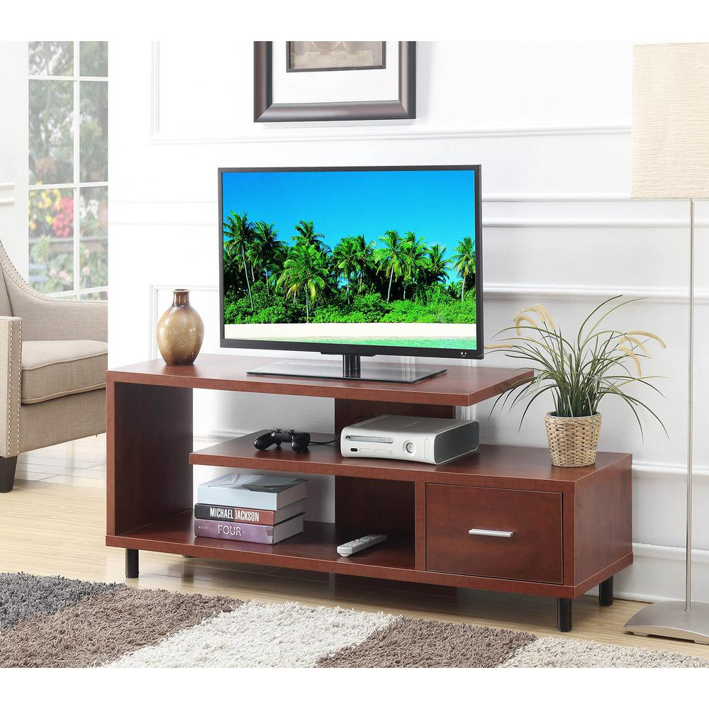 a tv on a stand