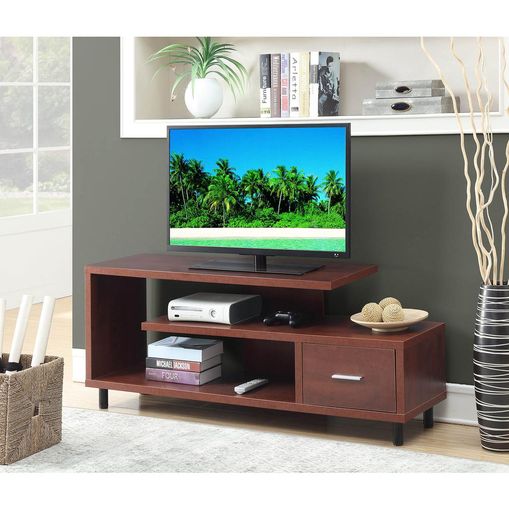 a tv on a stand