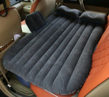 a air mattress in the back of a car
