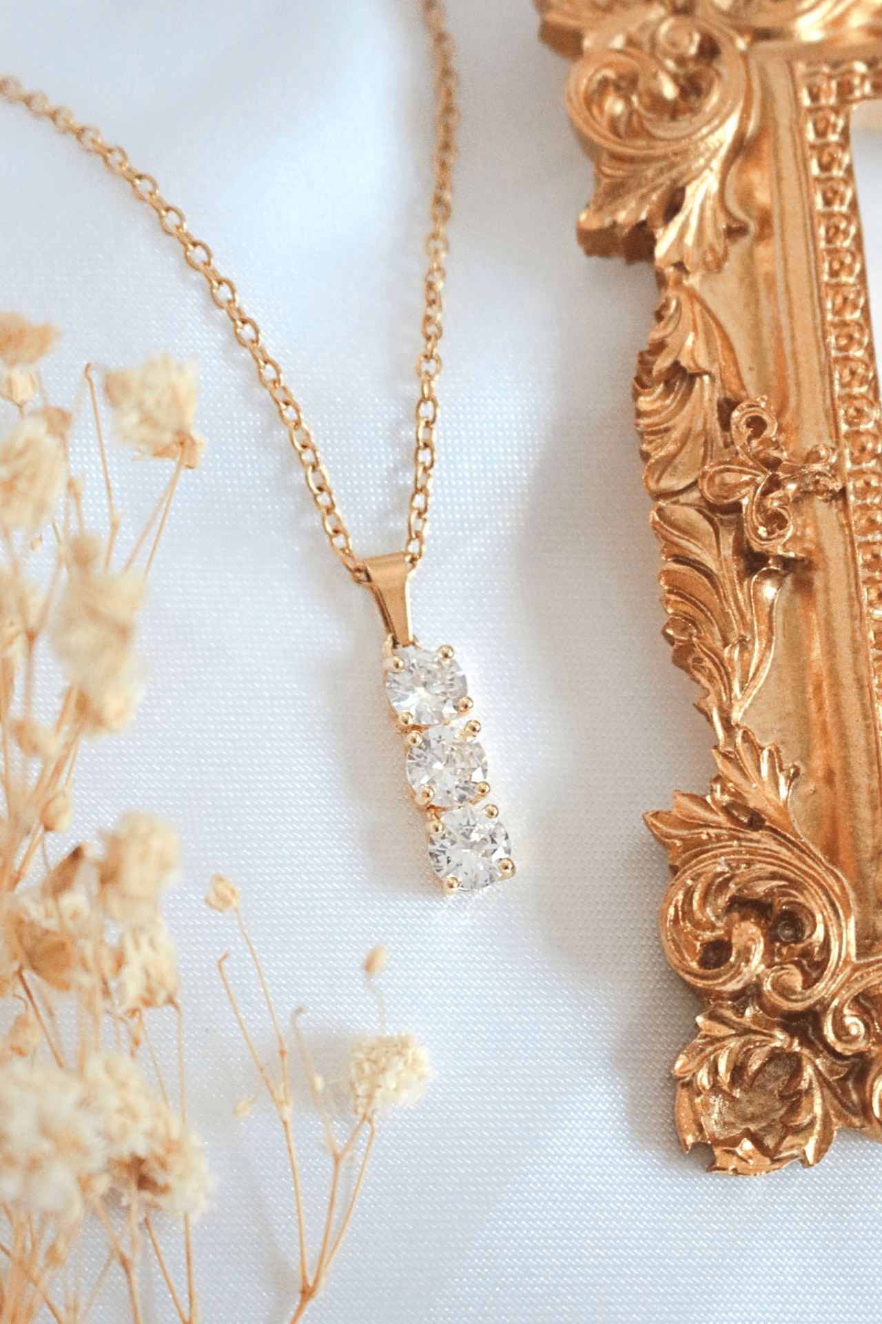 "Marylin" | 24K CZ Drop Necklace
