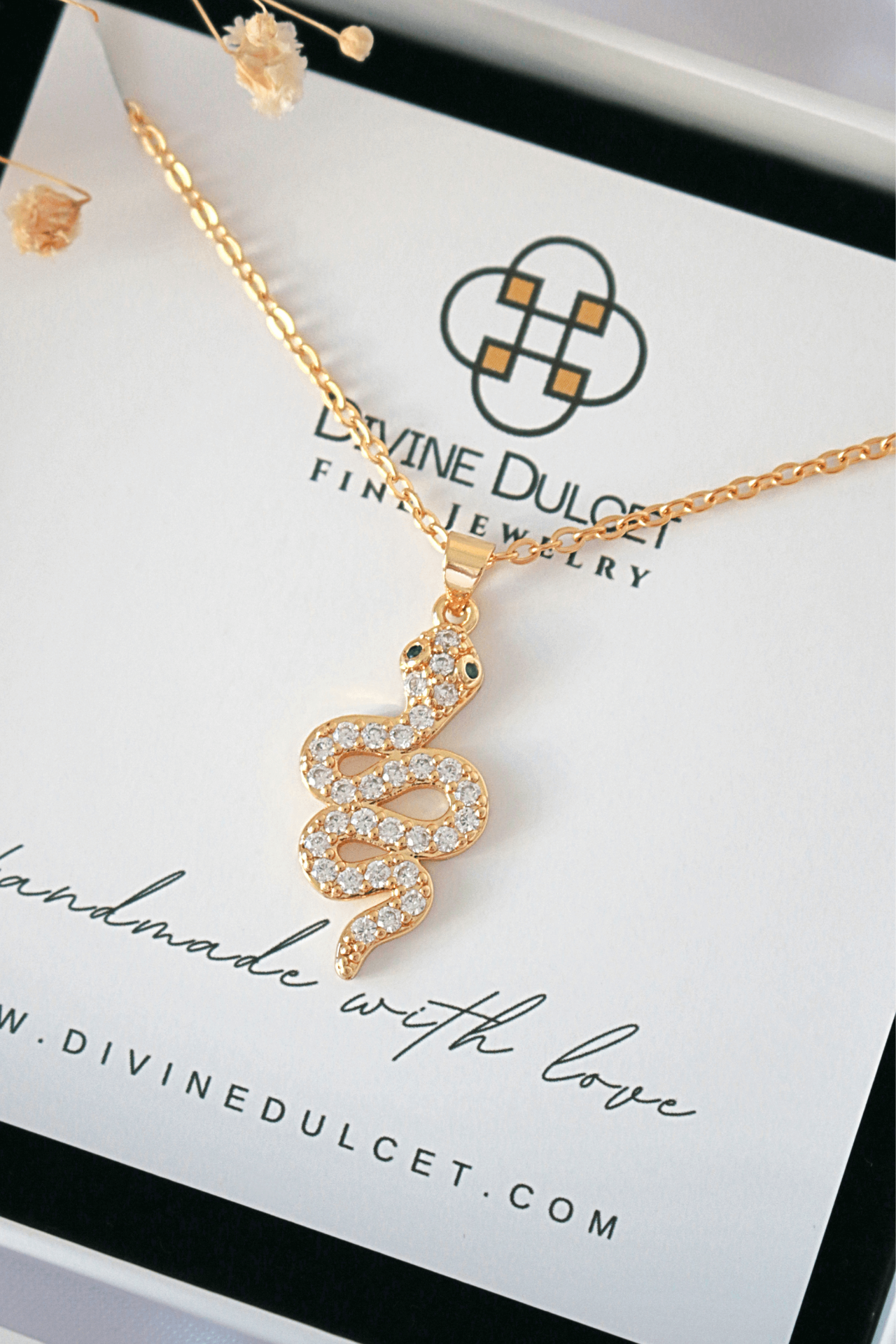 24K CZ Slytherin Necklace