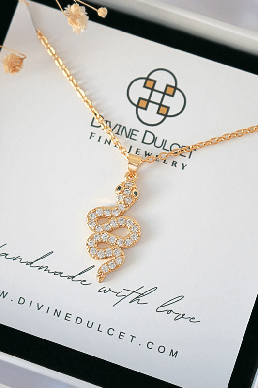 24K CZ Slytherin Necklace