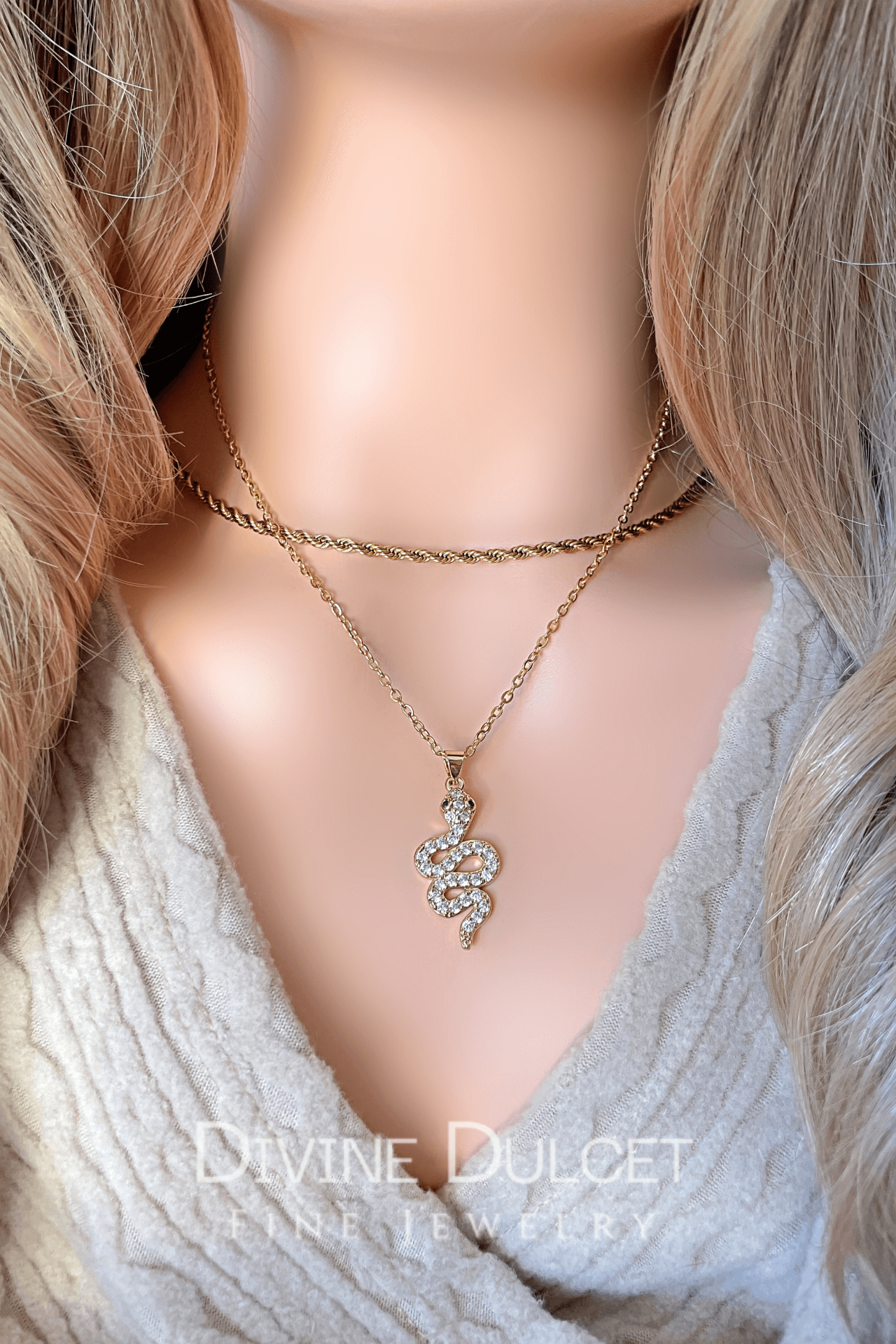 24K CZ Slytherin Necklace