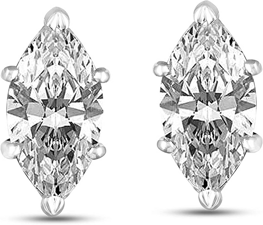 Moissanite Earrings 0.47 Carat Moissanite 925 Sterling Silver