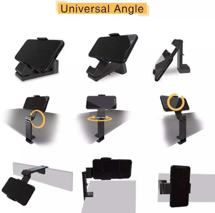 a black cell phone holder