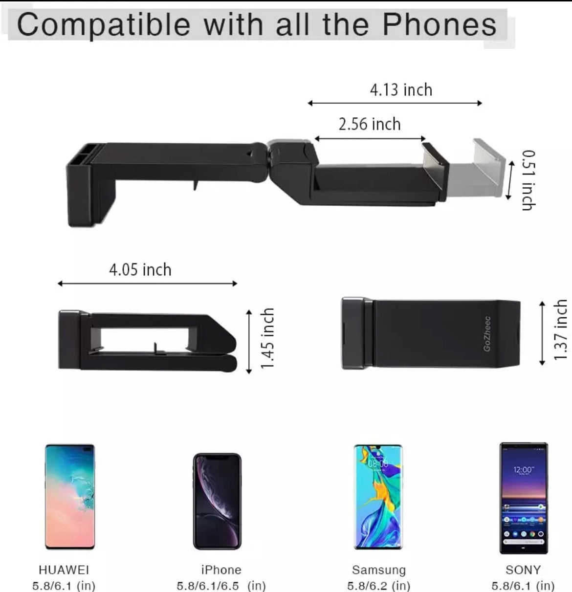 a black device with measurements
