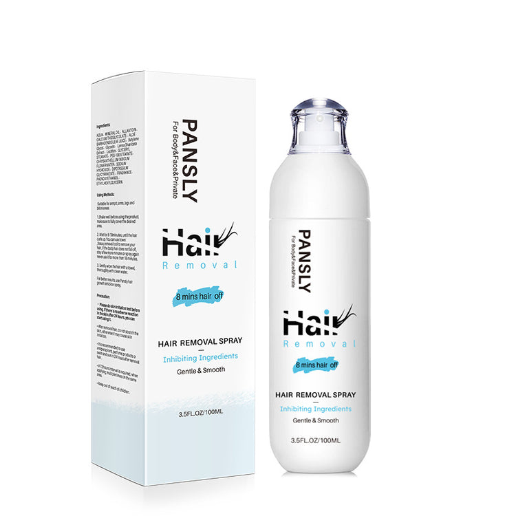 a white bottle of hair removal spray