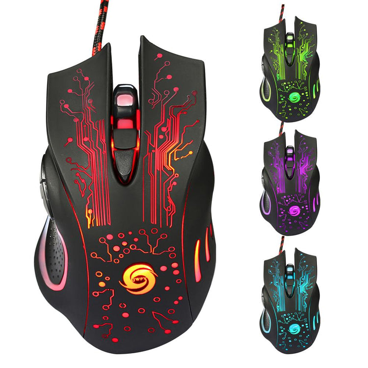 a computer mouse with different colors