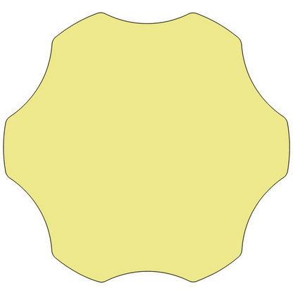 Mobile 60'' Flower Yellow Thermal Activity Table - Standard Height Legs