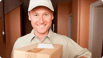 a man holding a box