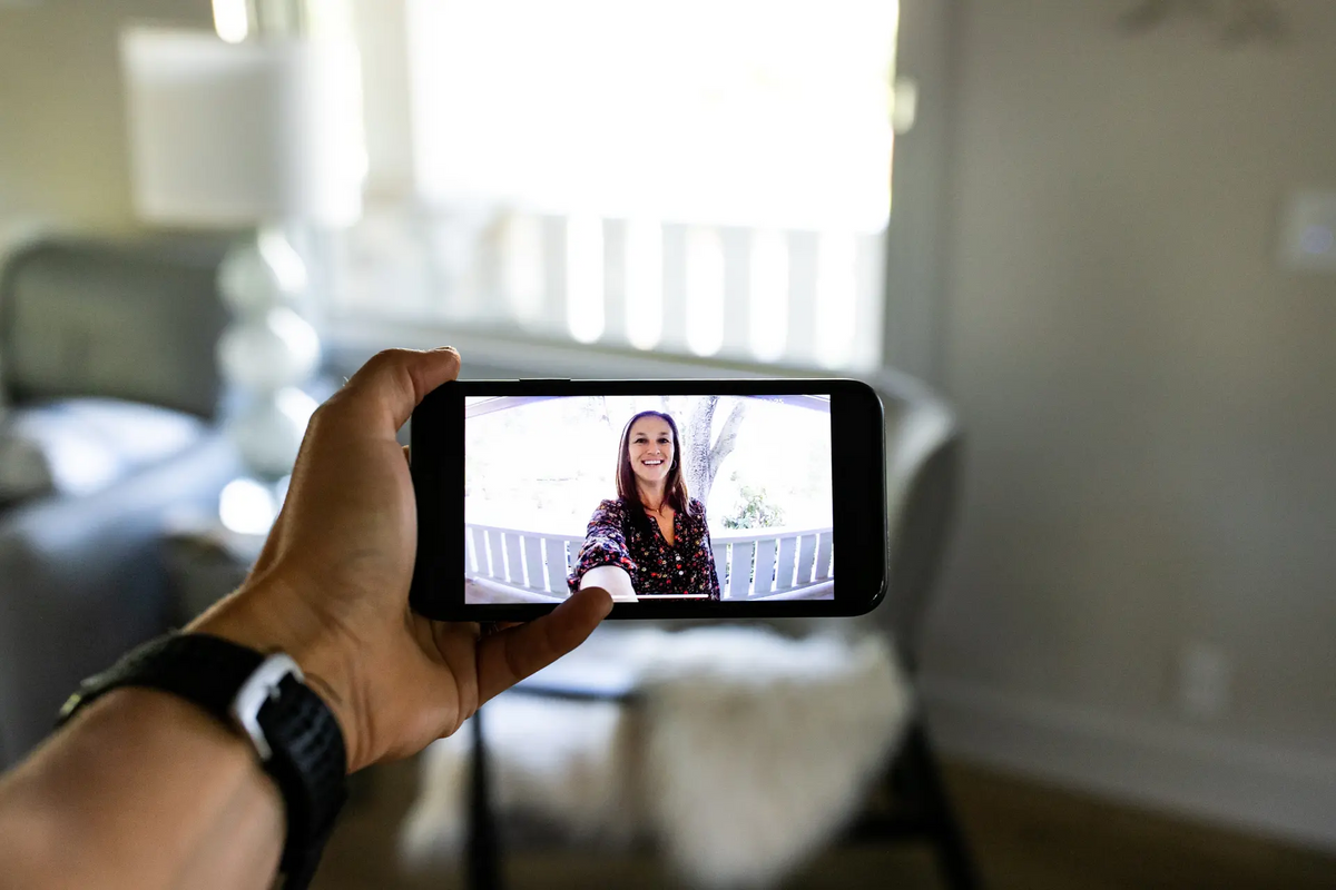 a person taking a selfie