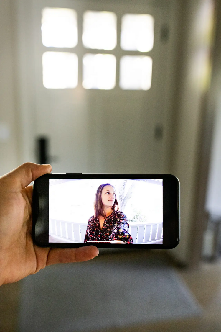 a person holding a phone