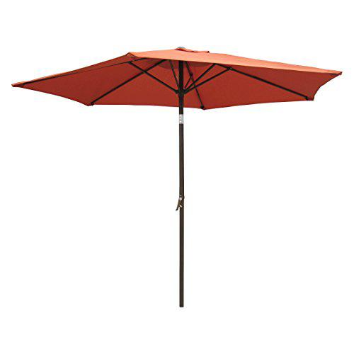 an orange umbrella on a white background