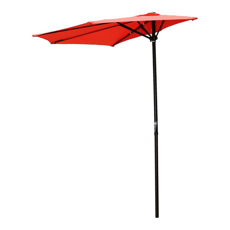 a red umbrella on a pole