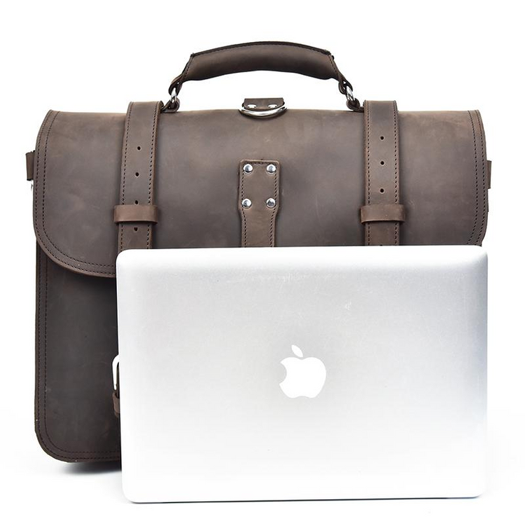 a laptop and a briefcase